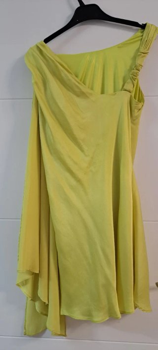 Vestido Mango Suit Amarillo Lima Talla M
