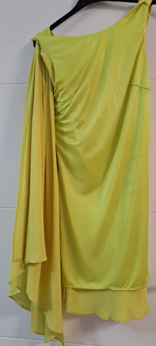 Vestido Mango Suit Amarillo Lima Talla M