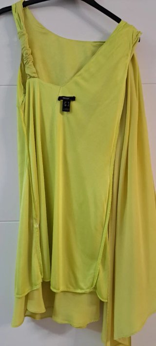Vestido Mango Suit Amarillo Lima Talla M