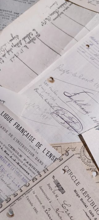 Lote Documentos Franceses Originales 1898-1908 Rec