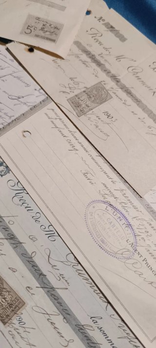 Lote Documentos Franceses Originales 1898-1908 Rec
