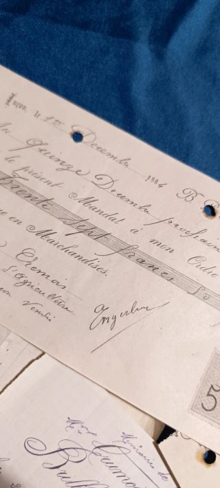Lote Documentos Franceses Originales 1898-1908 Rec