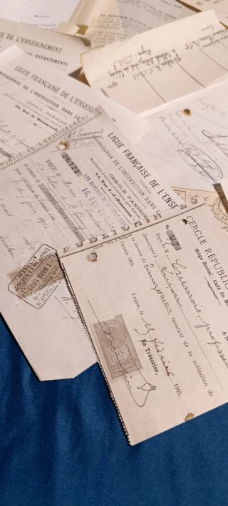 Lote Documentos Franceses Originales 1898-1908 Rec