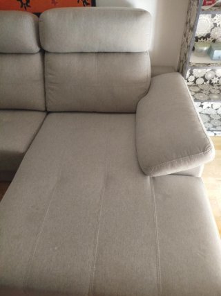 Sofá Cherlon Beige/Marrón Tela