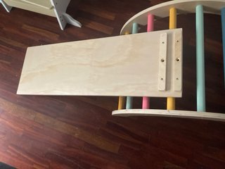 Puente de madera Aldi con rampa