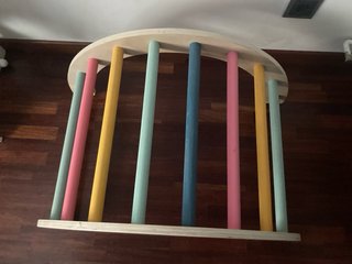 Puente de madera Aldi con rampa