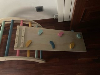 Puente de madera Aldi con rampa