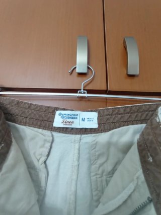 Pantalón corto mujer beige