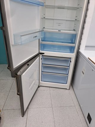 Nevera combi acero inoxidable balay