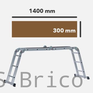 Escalera Multiflex Aluminio Profesional 4x3 Peldaños