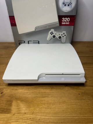 PS3 Slim Bianca 320GB con scatola e 2 DualShock 3