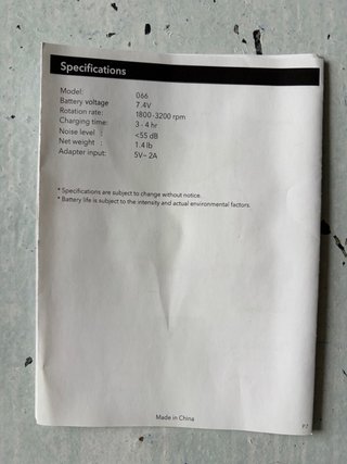 Pistola de masaje