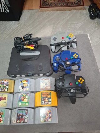 Nintendo 64 Negra + 9 Juegos