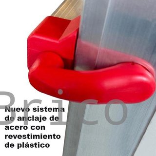 Escalera Telescópica Aluminio 4+4 Pestaña
