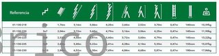 Escalera Aluminio 3x8 - 2,32+2,32+2,32 M - 54-60-54x25mm