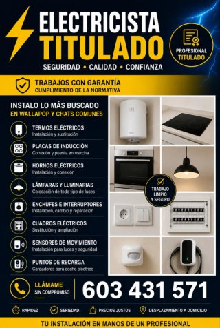 Electricista urgente y de confianza
