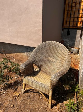 Butaca de mimbre estilo ratán