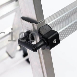 Escalera Telescópica Articulada Aluminio 4+4 Pestaña