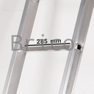 Escalera Telescópica Articulada Aluminio 4+4 Pestaña