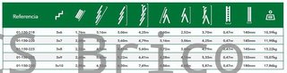 Escalera Aluminio 3x7 - 2+2+2 M - 54-60-54x25mm