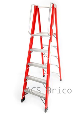 Escalera Fibra Tijera 2x5 - 1,42 Metros - 10401 - Mader