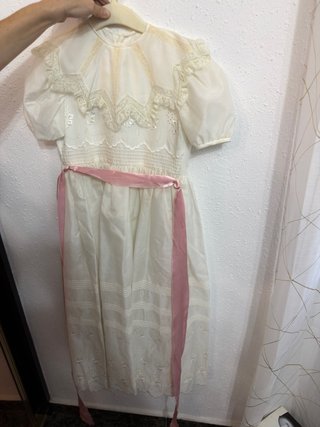 Vestido de Comunión Blanco con Detalles