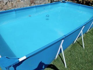 Piscina desmontable rectangular azul 4m x 2,11m