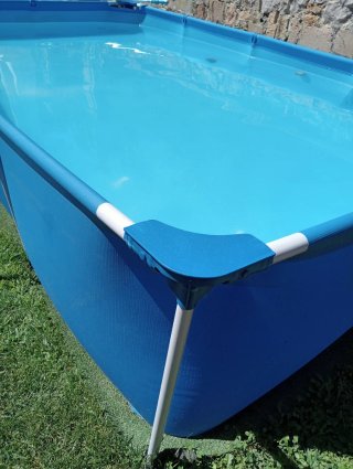 Piscina desmontable rectangular azul 4m x 2,11m