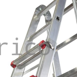 Escalera Telescópica Aluminio 6+6 Pestaña