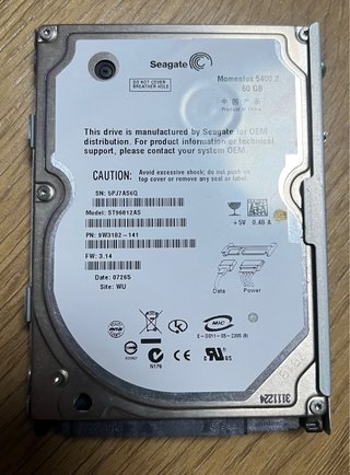 Disco Duro Seagate Momentus 5400.2 60GB