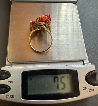 Anello Fiore Corallo Rosso Sardo Oro 18kt
