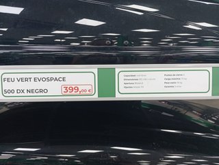 Cofre Techo Evospace 500DX Negro