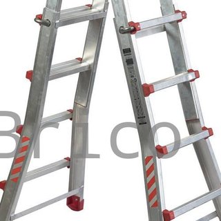 Escalera Telescópica Aluminio 5+5 Pestaña