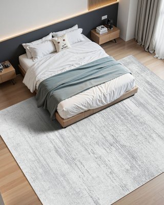 Tappeto Lavabile Antiscivolo Grigio 305x427 cm