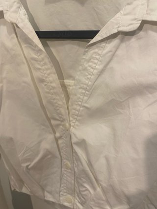 Camisa crop Zara blanca