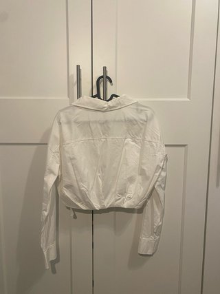 Camisa crop Zara blanca