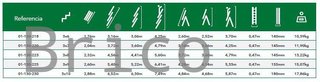 Escalera Aluminio 3x7 - 2+2+2 M - 54-60-54x25mm