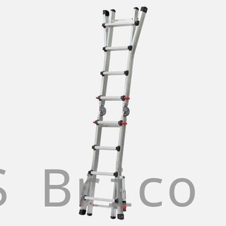 Escalera Telescópica Aluminio 4+4 Peldaños Teleflex
