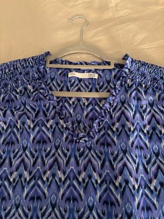 Blusa Sfera Estampada Azul