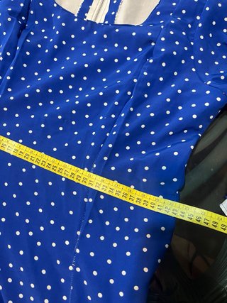 Traje Flamenca Azul Eléctrico Lunares