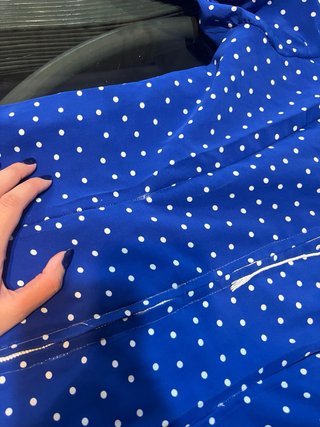 Traje Flamenca Azul Eléctrico Lunares