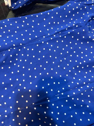 Traje Flamenca Azul Eléctrico Lunares