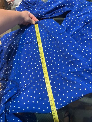 Traje Flamenca Azul Eléctrico Lunares