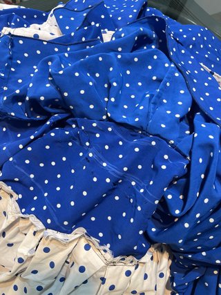 Traje Flamenca Azul Eléctrico Lunares