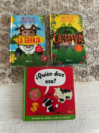 Lote 3 libros niño 2-4 años