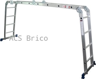 Escalera Multiusos Aluminio Profesional 4x4 Peldaños - 10087