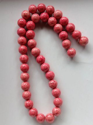 Collana vintage perle rosa