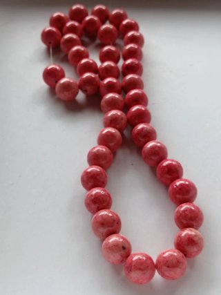 Collana vintage perle rosa