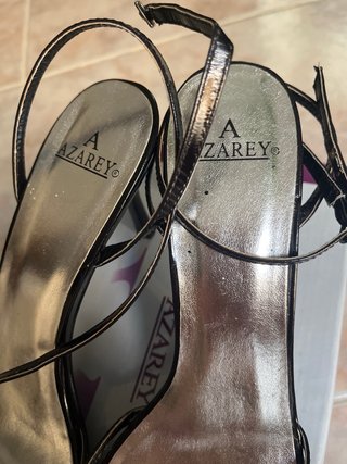 Sandalias Azarey Verano Tacón Bajo Brillantes