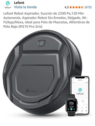 Robot Aspirador Lefant M210 Pro. Como Nuevo.